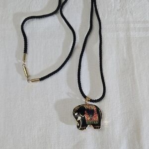 Cloisonne ENAMEL  Elephant Pendant Necklace